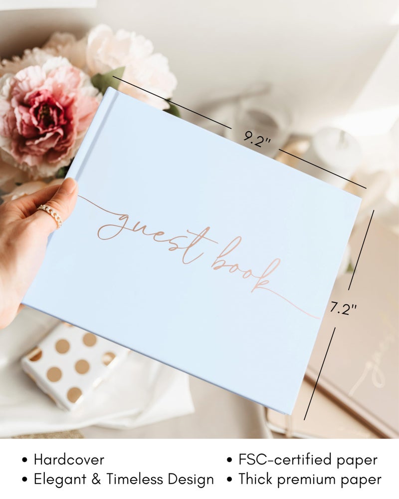 لامير دفتر ضيوف لامار لحفلات الزفاف - دفتر ضيوف بولارويد لحفلات الزفاف، وحفلات استقبال المولود، وأعياد الميلاد، وحفلات توديع العزوبية، والمناسبات الخاصة - دفتر تسجيل أنيق للحفلات - صفحة فارغة - Image 2